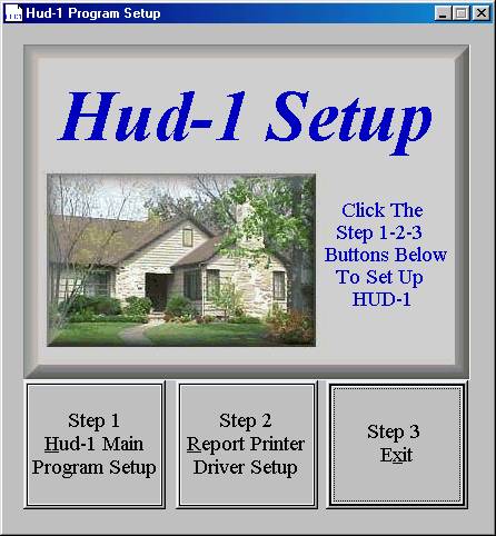HUD-1 Three-Step Program Setup